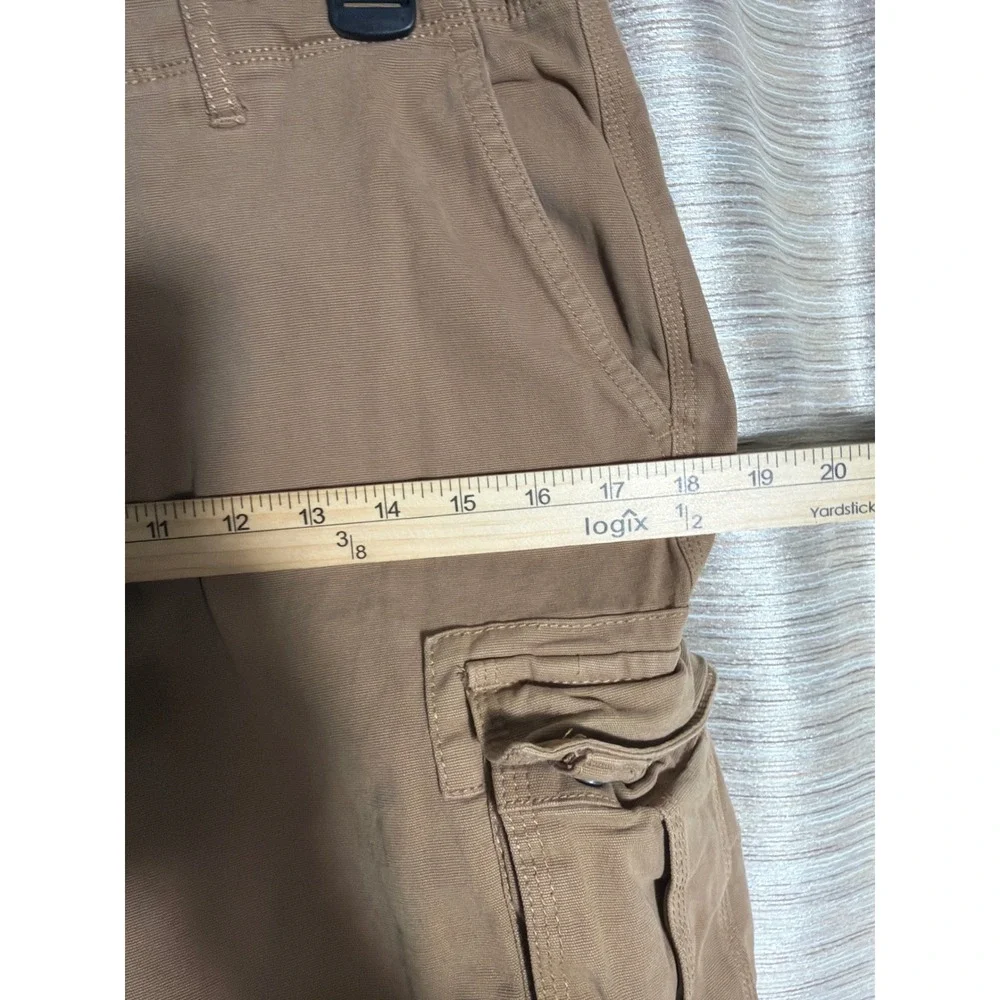 Goodthreads Mens Cargo Shorts Brown Canvas Utility Multi-Pocket Size 29